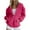 Hot Pink, variant on ShiShine Womens Zip Up Hoodies Oversized Sweatshirts Long Sleeve Fall Fashion Casual Jackets 2025 Winter