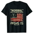thumbnail image 2 of Christian American Flag Womens Shirt Normal Isn't Coming Back Jesus Is T-Shirt Black 4X-Large, 2 of 5