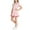 Pink, variant on Girls Summer Dress Short Sleeve Collared Uniform Dress School Preppy Pleated Dresses for Kids 1-10 Years