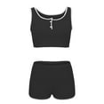 thumbnail image 3 of Womens Summer Tops Spring and Summer Sexy U Neck Tight Suspender Shorts Women's Suit Shirts for Women, 3 of 6