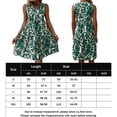 thumbnail image 2 of Vestido De Verano Vestidos de playa para mujer Vestido casual con estampado floral elegante Boho A-Line (Verde S) Ygjytge para Mujer Verde T 28, 2 of 6
