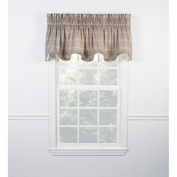 Ellis Curtain Morrison Lined Scallop Valance - Walmart.com - Walmart.com