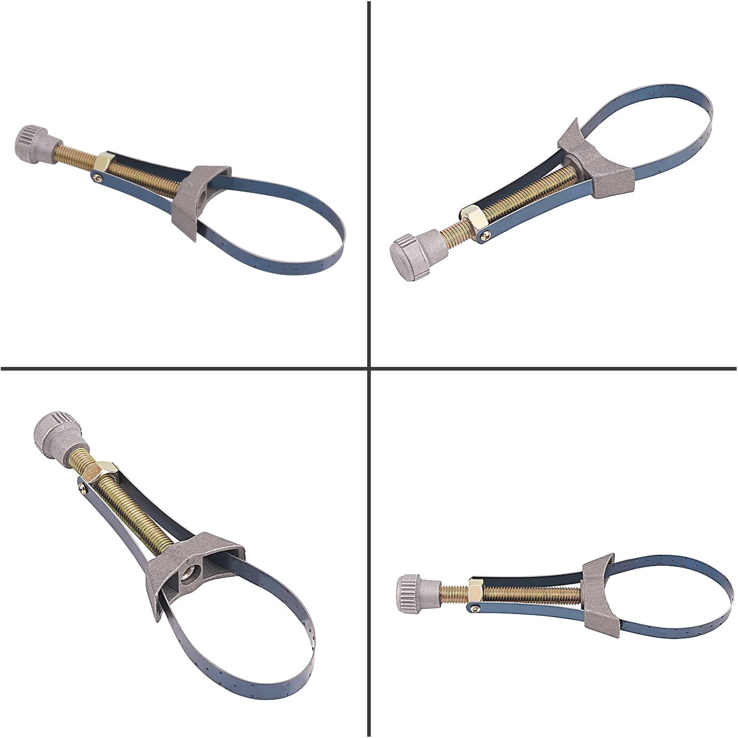 Heavy Duty Adjustable Oil Filter Wrench  | 60-120mm Fit for Auto Truck Motorcycle | Quick Oil Filter Removal Pliers(LR 2-Pack)
