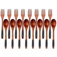 thumbnail image 1 of Wooden Spoon And Fork Japanese Wooden Cutlery Set (16 Pieces), 1 of 5