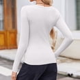 thumbnail image 5 of Kamentoy Women's Long Sleeve Crop Tops Ribbed Knit Y2k Scoop Neck Slim Fit Basic Going Out Shirts For Fall Everyday Wear, 5 of 5