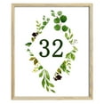 thumbnail image 2 of Darling Souvenir Double Sided Print Rustic Leaf Table Numbers Decorative Wedding Calligraphy Table Cards-4" x 6" (1 to 20), 2 of 2