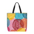 thumbnail image 1 of Balery Colorful Wool Balls Bolsa de Mano para Mujeres con Cremallera, Bolsa de Gimnasio con Compartimentos, Bolsa para Laptop, Bolsa para Trabajo, 1 of 7