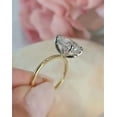 thumbnail image 3 of SOLITAIRE JEWELS 4.00Ct Oval Cut 2 Tone Hidden Halo Colorless Moissanite Engagement Ring Solid 14K Twon Tone Gold, 3 of 5