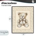 thumbnail image 4 of Stupell Industries Farmhouse Beige Teddy Bear and Border Black Framed Giclee Art, 11 x 14, by LSR Design Studio, 4 of 8