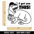thumbnail image 2 of T-Rex I Got You This Gift Tyrannosaurus Rex Christmas Dinosaur Self-Inking Rubber Stamp Ink Stamper - Pink Ink - Small 1 Inch, 2 of 7