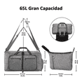 thumbnail image 2 of Bolsa Deportiva Bolsa De Viaje Impermeable De Gran Capacidad Gris, 2 of 5