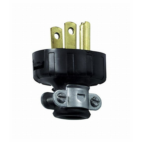 Leviton L00-48648 15 Amp, 125 Volt, NEMA 5-15P, 2P, 3W, Plug, Straight Blade, Residential Grade, Gro