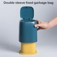 thumbnail image 3 of Desktop Trash Can Paper Basket Office Push Trash Can Storage Box Portable Trash Bin Suitable For Office Desk Living Room, 3 of 10