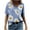 Blue womens tops summer, variant on USSUMA Plus Womens Tops Dressy Casual Cute Comfy V Neck Women's Tunics Floral Print Basic Tee T Shirts for Women Short Sleeve Summer Blouses Trendy