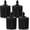 Black, variant on 4 Pcs Crystal Glass Candy Jar Set with Lids Home Decorative Storage Jars for Apothecary, Bathroom, Kitchen, and Pantry, Ideal for Cotton Swabs and (Large,Colorful)