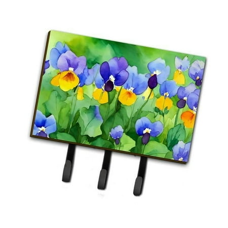 Carolines Treasures DAC1647TH68 9 x 6 in. Unisex Illinois Violet in Watercolor Leash or Key Holder