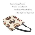 thumbnail image 3 of FORMRS Womens Canvas Tote Bag with Zipper Inner Pocket Shoulder Handbag, Blue Cakes, 3 of 7