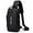Black, variant on Anti-Theft Sling Bag Sling Bag for Men Anti-theft USB Crossbody Shoulder Backpack Purse Waterproof PU Leather Chest Bag Travel Daily Use