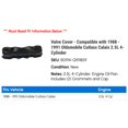 thumbnail image 2 of Valve Cover - Compatible with 1988 - 1991 Oldsmobile Cutlass Calais 2.5L 4-Cylinder 1989 1990, 2 of 3
