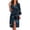 Aesthetic Dragonfly, variant on Black Western Aztec Women's Nightgown Loose Fit Bathrobes Trendy V Neck Robes with Adjustable Belt Lounge Wear for Travel