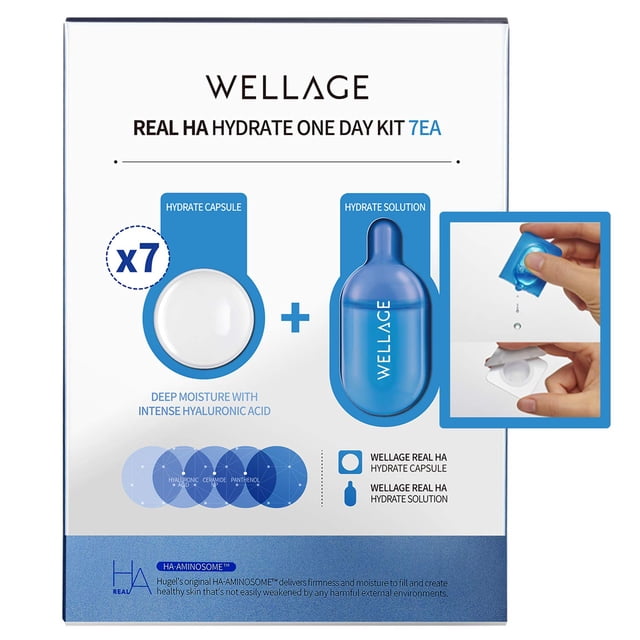 Sérum Ampoule WELLAGE Real Hydrate 7 con ácido hialurónico, 1 día