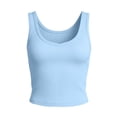 thumbnail image 7 of LEAVINGSUO Tank Tops for Women Summer Solid Color Casual Sleeveless V-Neck Solid Blouses Tank Light Blue XXL, 7 of 7