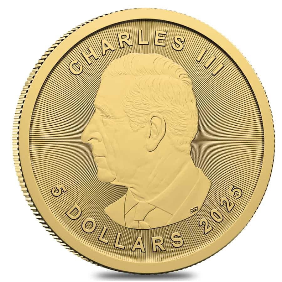 Lot of 10 - 2025 1/10 oz Canadian Gold Maple Leaf $5 Coin BU (Sealed)