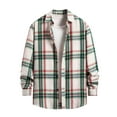 thumbnail image 2 of POROPL Mens Button Down Shirts Long Sleeve Plaid Shirts Blouses Tops, 2 of 9