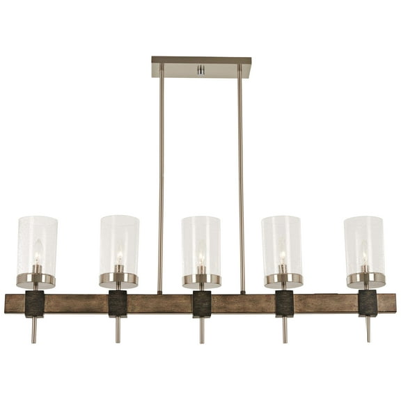 Minka Lavery Bridlewood 40" Wide Gray and Nickel Kitchen Island Light Pendant