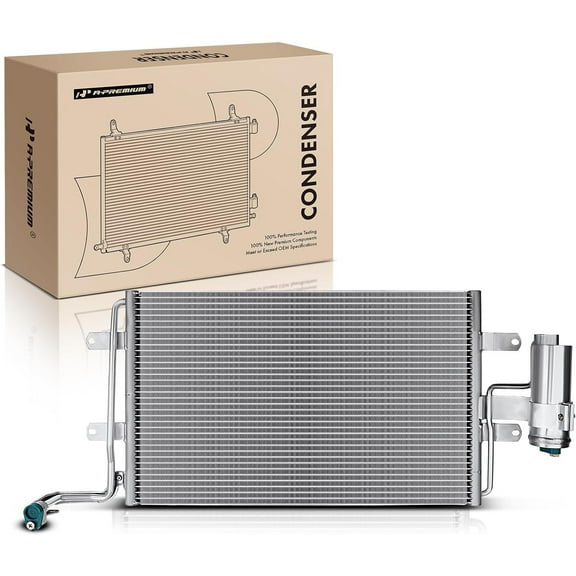 A-Premium Air Conditioning A/C Condenser Compatible with Volkswagen Jetta Golf 1999-2005 & Audi TT 2000-2006, TT Quattro 2000-2005