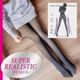 thumbnail image 6 of Women Fleece Lined Tights High Waisted Thermal Pantyhose Leggings Warm Thick Thermal Stretch Tights for Winter, 6 of 6