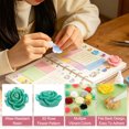 thumbnail image 3 of Uxcell Encantos de Resina en Forma de Rosa de 20mm, 40 Pcs Mini Cabochón Sin Perforar para Embellecimiento de Joyería de Manualidades, Charm de Decoden para Caso de Teléfono, Porcelana Verde Brillante, 3 of 6