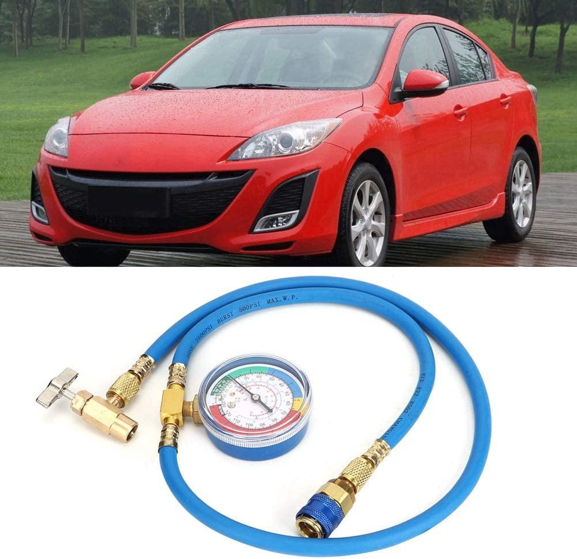DJH--R600A Recharge Kit, R134A Recharge Measuring Hose Can Tap Gauge Refrigerant Charging Pipe Air conditioning pipes and connectors-1