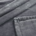 thumbnail image 4 of NICETOWN Flannel Fleece Blanket Throw Size All Season Lightweight Super Soft Cozy Blanket for Bed or Couch, 50" x 60", Light Grey, 4 of 7