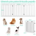 thumbnail image 3 of Costway 3 Paneles Verja Plegable de Madera para Mascotas con Bisagras Flexibles a 360° para Casa Escaleras Entrada Blanco 151,5 x 60 x 1,5 cm, 3 of 10