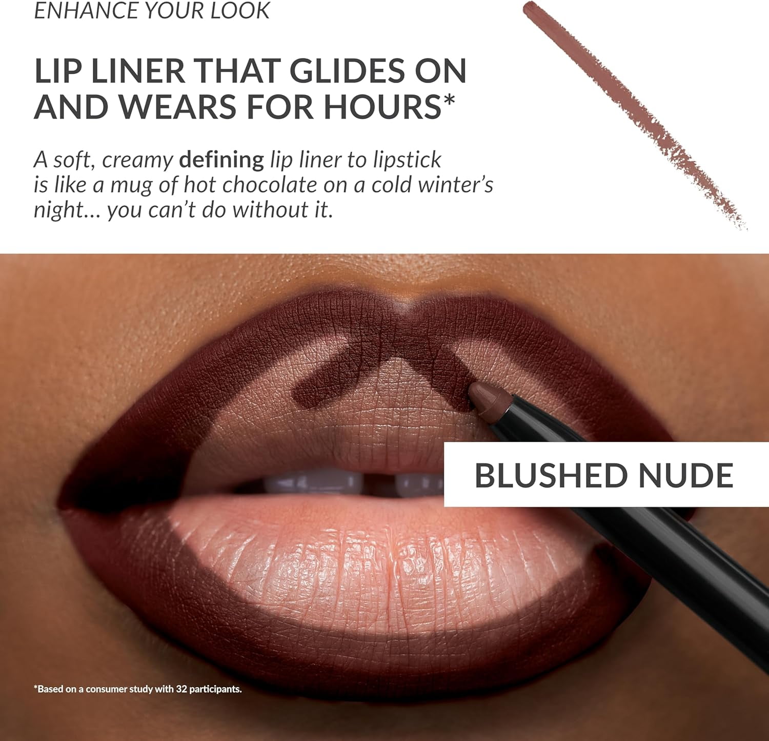 Avon Glimmersticks Retractable Lip Liner  / BLUSHED NUDE / SET OF 3