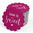 thumbnail image 4 of Inkdotpot Silver Foil Paper Hang Tags Love Is Sweet Wedding Favor Tags 50 Piece, 4 of 6