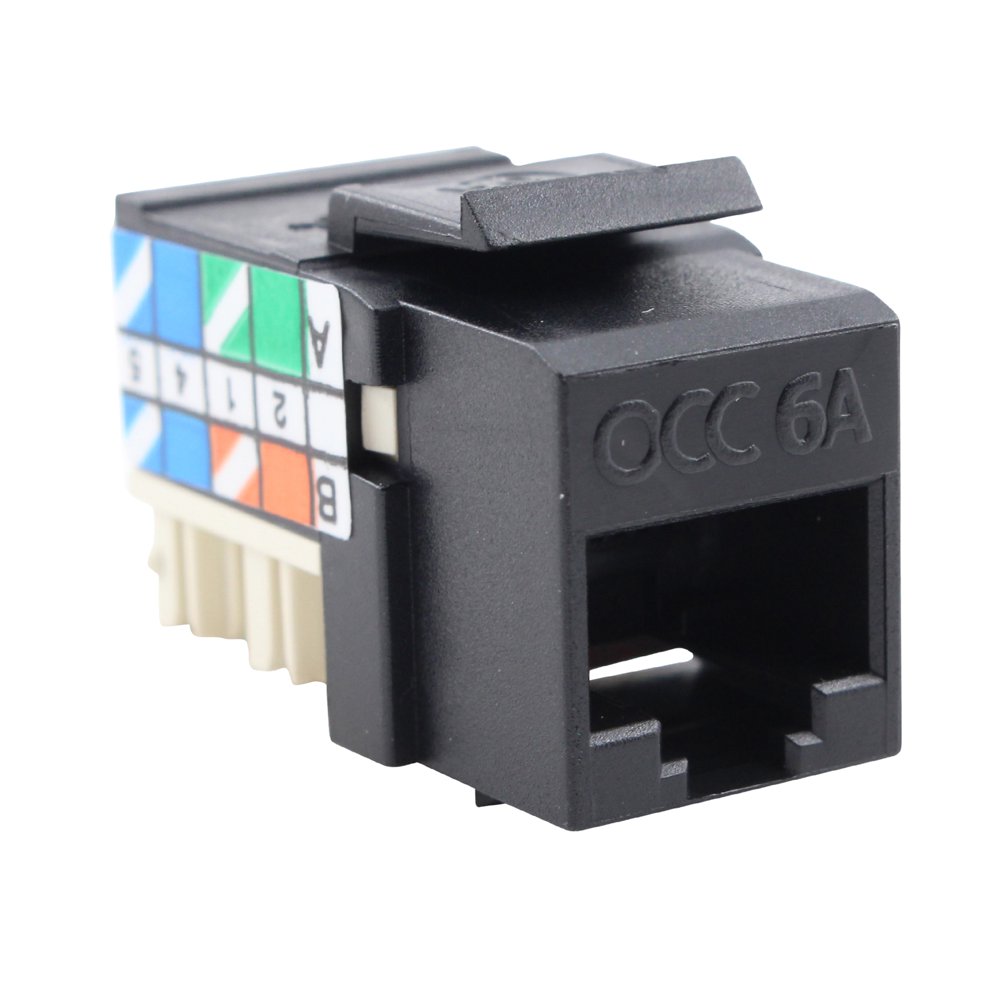 Optical Cable Corp OCC K6A02 UTP CAT6a Modular KMJ Jack Connector, RJ45