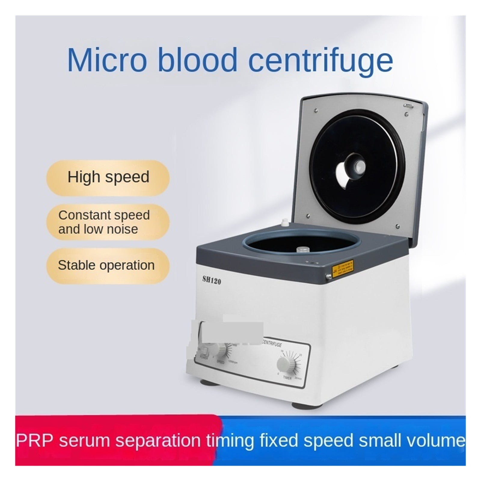SH120 Tabletop Micro Haematocrit School Laboratory Blood PRP Centrifuge Machine 15300xg With 24 Tubes Capillary Centrifuga ,Stable Performance