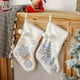 thumbnail image 2 of Calcetín De Felpa Blanco Navideño Con Copo De Nieve Y Patrón De Árbol Pequeño Para Regalo, Fiesta, Decoración De Vacaciones De Navidad 2 Uds. Serendint HA038438-00, 2 of 6