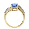 thumbnail image 2 of 14K Yellow Gold Diamond Natural Tanzanite Engagement Ring Oval 10x8mm, size 6.5, 2 of 2