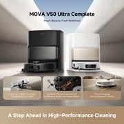 MOVA V50 Ultra Complete Robot Vacuum and Mop, Pet Hair Carpet Friendly,24000 Pa Suction, Self-Cleaning Filter,Fast Mop Drying