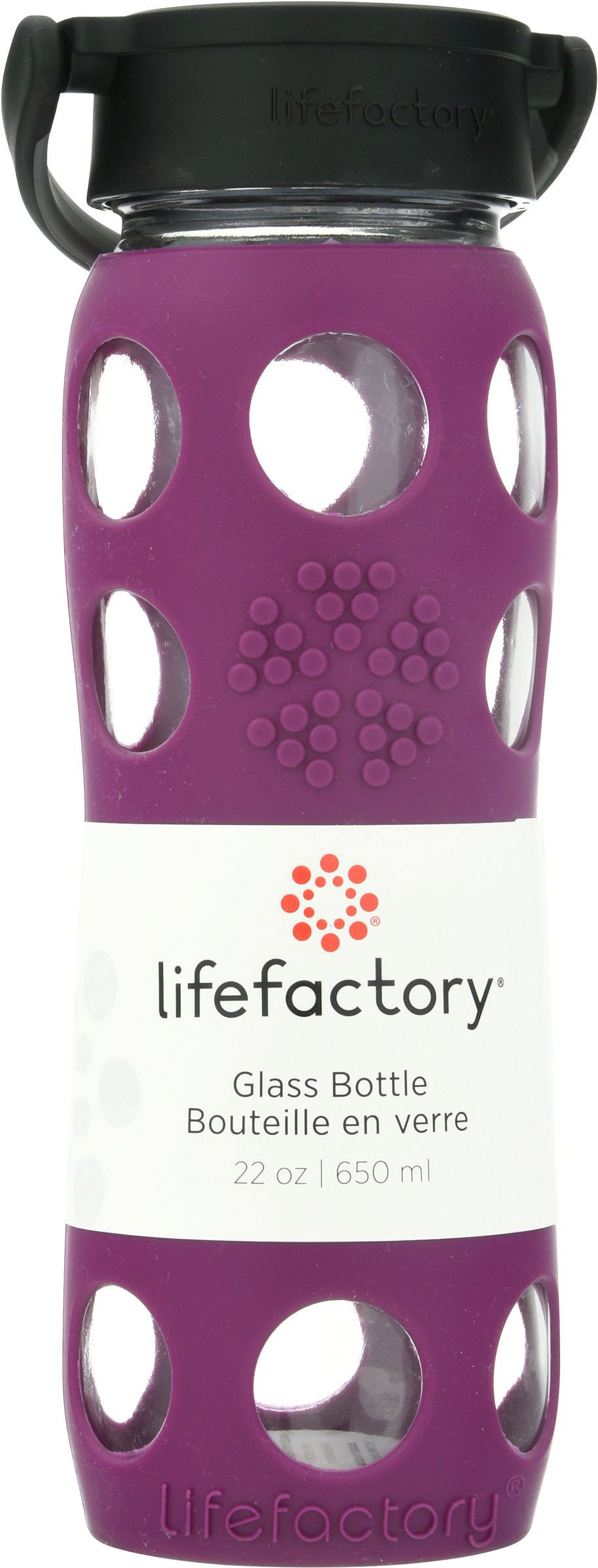 Lifefactory - Glass Water Bottle with Classic Cap and Silicone Sleeve Core  2.0 Coral - 12 fl. oz. 