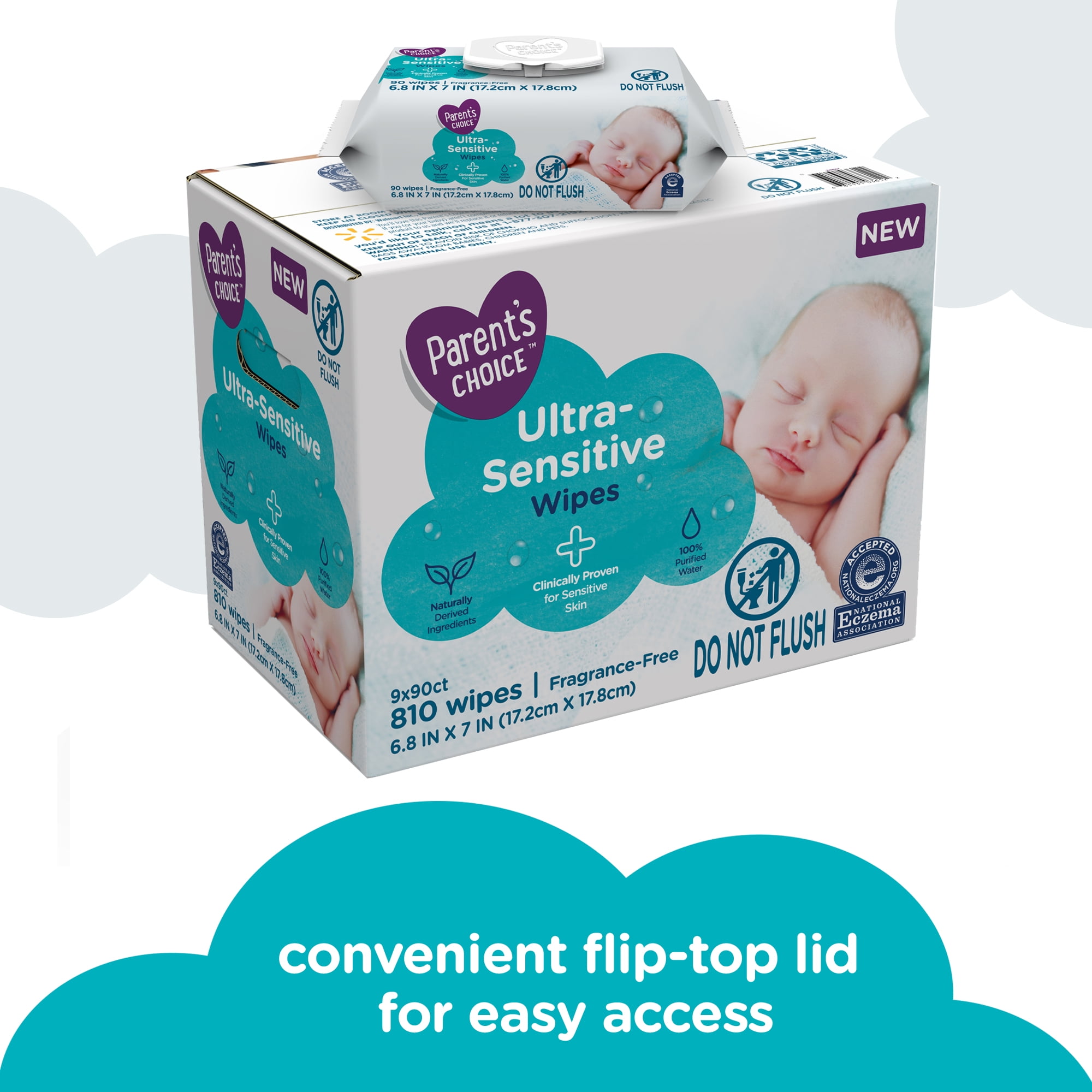 Parent s Choice Ultra Sensitive Baby Wipes 810 Count Select for More Options