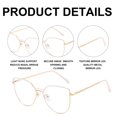 thumbnail image 4 of Gafas de luz azul para hombres y mujeres, gafas de computadora con bloqueo UV y forma de ojo de gato, gafas ultraligeras, 4 of 5