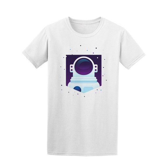Flat Art Astronaut In Space Tee Men's -Image by Shutterstock