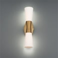 thumbnail image 2 of WAC Lighting Locke 1-Light LED 3000K Modern Aluminum Wall Sconce in Brass, 2 of 6