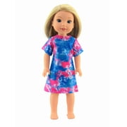 Tie Dye Bathing Suit Cover up Dress For 14 Inch Dolls