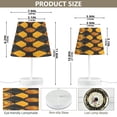 thumbnail image 2 of Ryvnso LED Bedside Table Lamp Basketball Checkered Bedroom Desk Lamps Nightstand Lampshade M, 2 of 7
