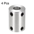 thumbnail image 3 of 8mm to 8mm Bore Rigid Coupling 25mm Length 18mm Diameter Aluminum Alloy Shaft Couplers Connector Silver 4pcs, 3 of 3